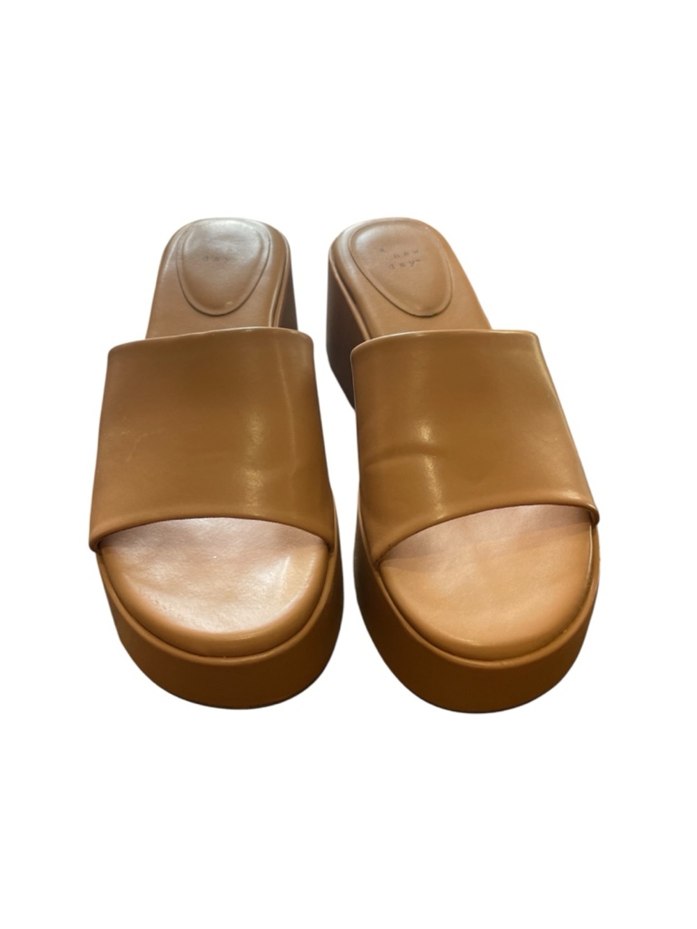 a new day Tan Platform Slide Sandals